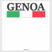 Sticker J'aime Gênes (Feuille)