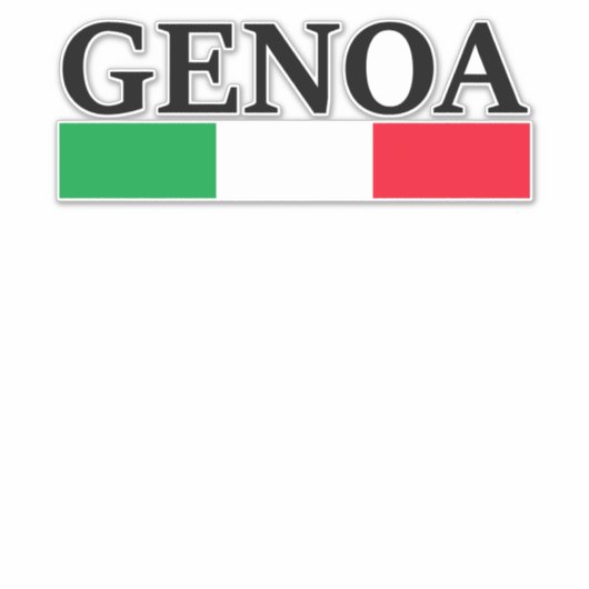 Sticker J'aime Gênes (Devant)