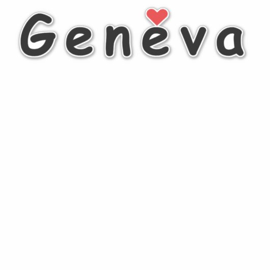 Sticker J'aime Genève (Devant)