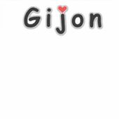 Sticker J'aime Gijon (Devant)