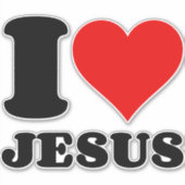 STICKER J'AIME JÉSUS (Devant)