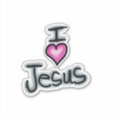 Sticker J'aime Jésus J'adore Jésus (Devant)