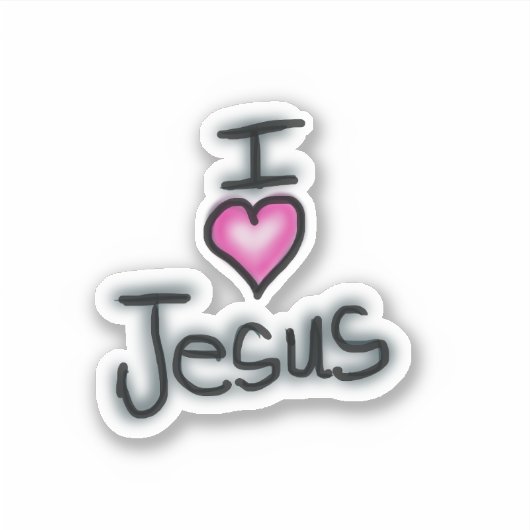 Sticker J'aime Jésus J'aime Jésus  (Devant)
