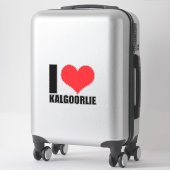 Sticker J'aime Kalgoorlie (Sur valise)