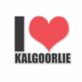 Sticker J'aime Kalgoorlie (Devant)