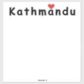 Sticker J'aime Katmandou Népal (Feuille)