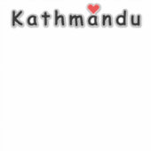 Sticker J'aime Katmandou Népal (Devant)