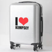 Sticker J'aime Kempsey (Sur valise)
