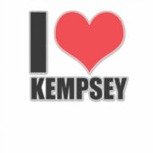 Sticker J'aime Kempsey (Devant)