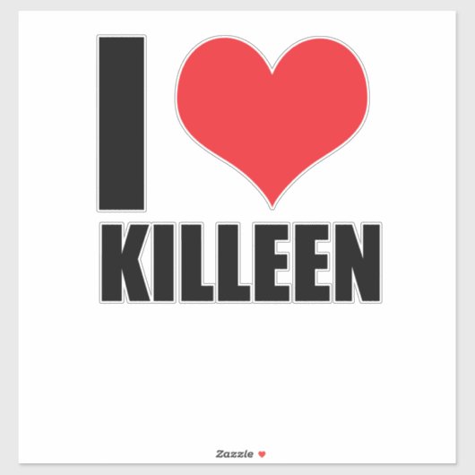 Sticker J'aime Killeen (Feuille)