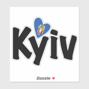 Sticker J'aime Kyiv, Україна, Ukraine