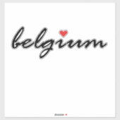 Sticker J'aime la Belgique (Feuille)