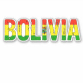 Sticker J'aime la Bolivie (Devant)