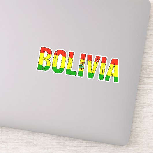 Sticker J'aime la Bolivie (Détail)