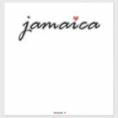 Sticker J'aime la Jamaïque (Feuille)