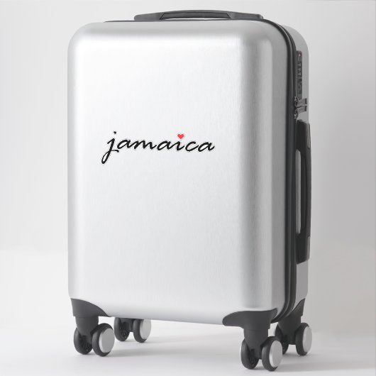 Sticker J'aime la Jamaïque (Sur valise)