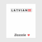 Sticker J'aime la Lettonie (Feuille)