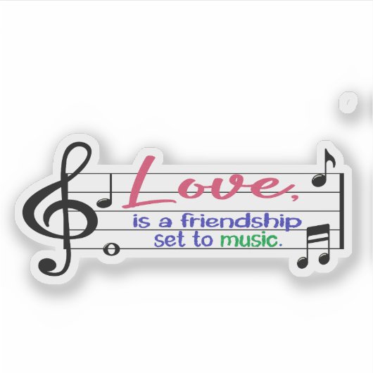 Sticker J'aime la musique (Devant)