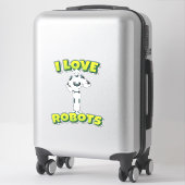 Sticker J'aime la robotique des robots (Sur valise)