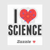 Sticker J'aime la science (Feuille)