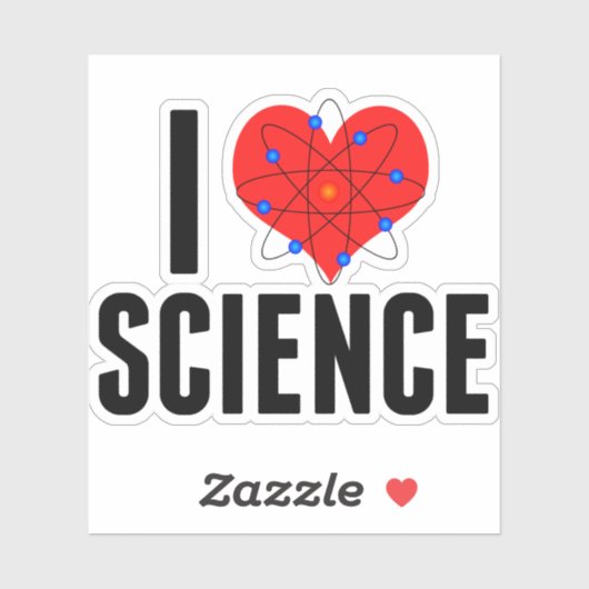 Sticker J'aime la science (Feuille)