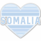 Sticker J'aime la Somalie, le coeur somalien (Devant)