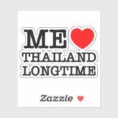STICKER J'AIME LA THAÏLANDE LONGTEMPS (Feuille)