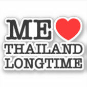 STICKER J'AIME LA THAÏLANDE LONGTEMPS (Devant)