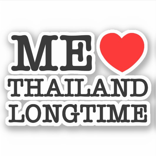 STICKER J'AIME LA THAÏLANDE LONGTEMPS (Devant)