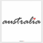 Sticker J'aime l'Australie (Feuille)