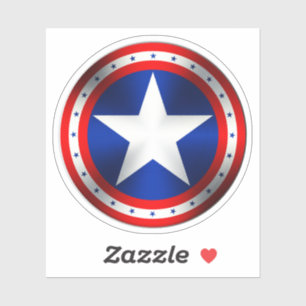 Sticker J'aime le drapeau américain dans un cercle