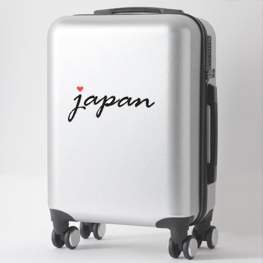 Sticker J'aime le Japon (Sur valise)