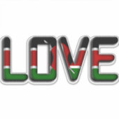 Sticker J'aime le Kenya avec compassion (Devant)