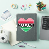 Sticker J'aime le Malawi, le coeur du Malawi (Couverture iPad)