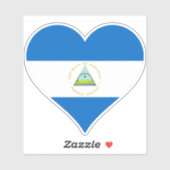 Sticker J'aime le Nicaragua (Feuille)