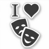 Sticker J'aime le théâtre (Devant)