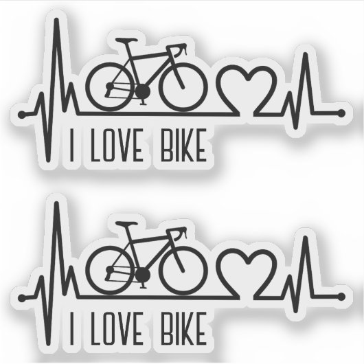 Sticker J'aime le vélo (Devant)