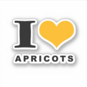 Sticker J'aime les abricots (Devant)