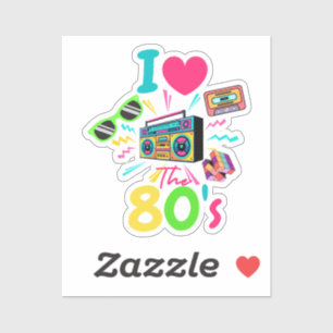 Sticker J'aime Les années 80
