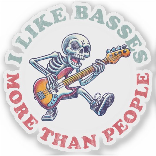 Sticker J'Aime Les Basses Plus Que Les Gens (Devant)