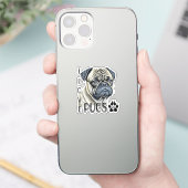 Sticker J'aime les Carlins | Propriétaires de chiens migno (Téléphone)