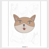 Sticker J'aime les chats (Feuille)