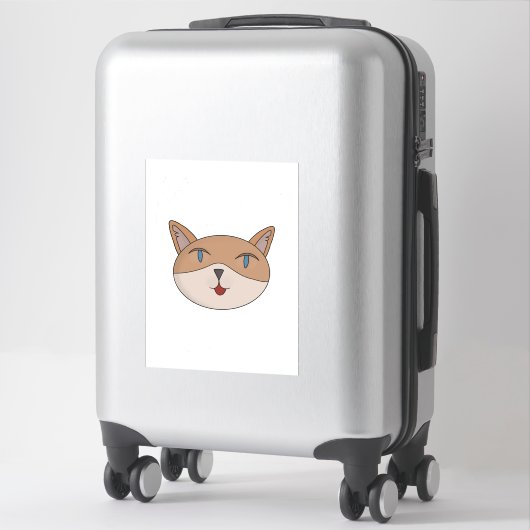 Sticker J'aime les chats (Sur valise)