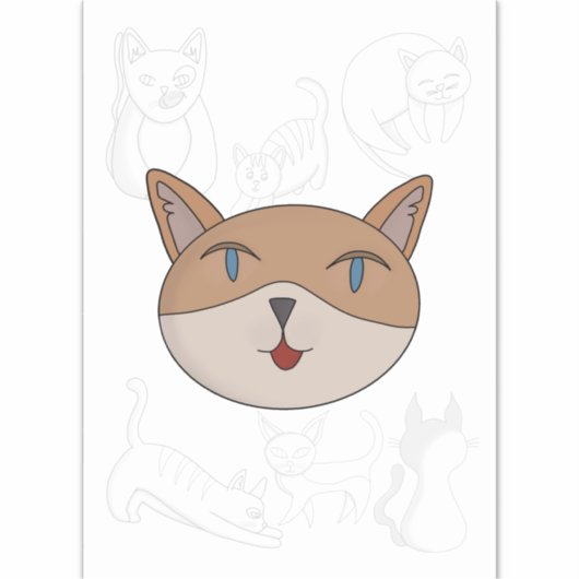 Sticker J'aime les chats (Devant)