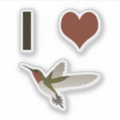 Sticker J'aime les colibris (Devant)