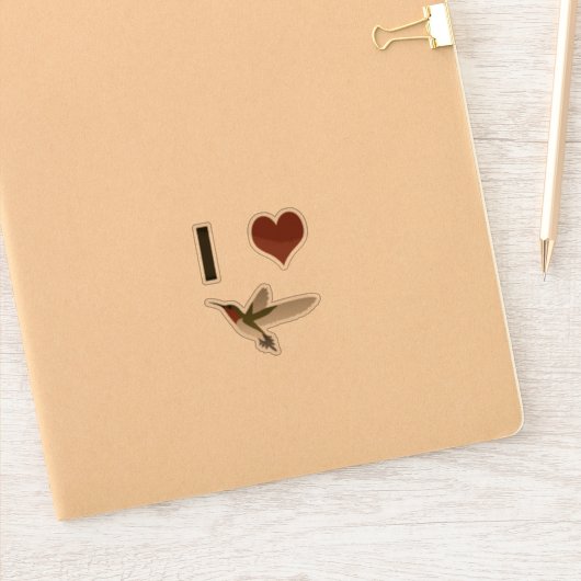 Sticker J'aime les colibris (Carnet)