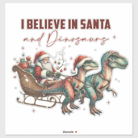 Sticker J'aime les dinosaures (Feuille)