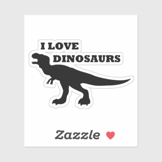 Sticker J'Aime Les Dinosaures ! (Feuille)