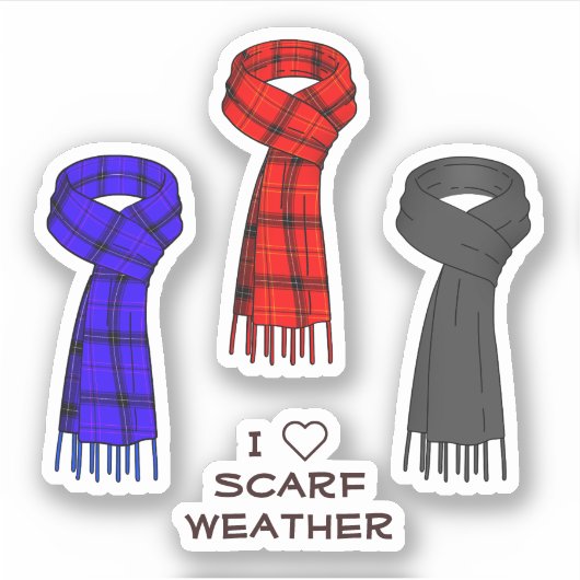 Sticker J'Aime Les Écharpes ! (Devant)