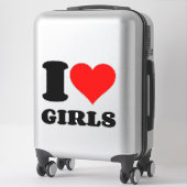 STICKER J'AIME LES FILLES (Sur valise)